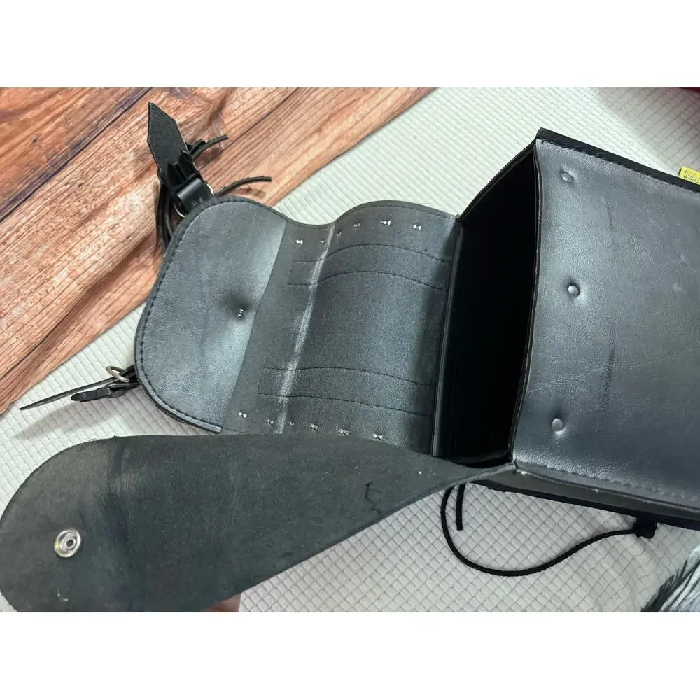 Willie and Max Black Saddlebag motorcycle with clips